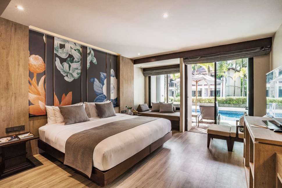 La Flora Resort & Spa swim up kamer van binnen